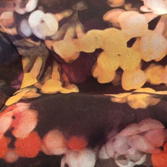 Karen Millen Woven Neckline Multicolor Chiffon Dress. Boho. Whimsigoth. Dramatic - Picture 13 of 13